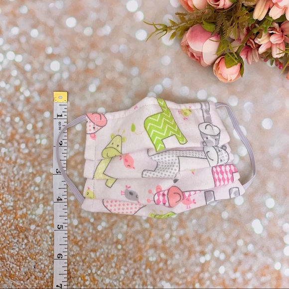 Child/girls fabric face mask filter pocket pink - Picture 7 of 8